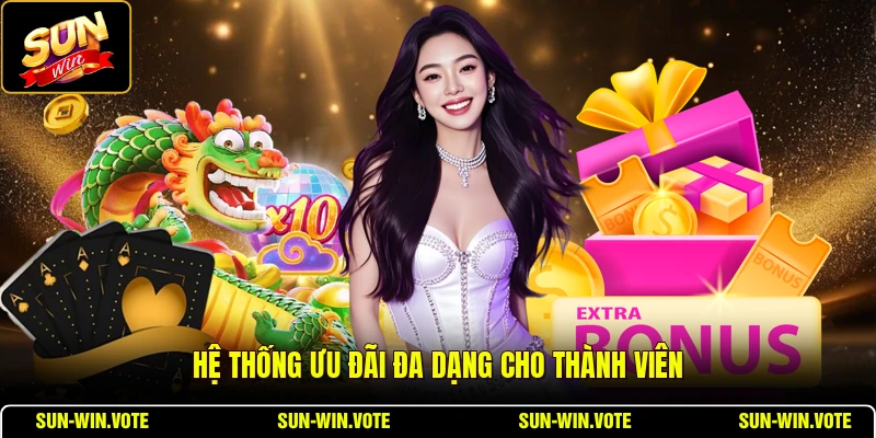 Hệ thống ưu đãi đa dạng cho thành viên